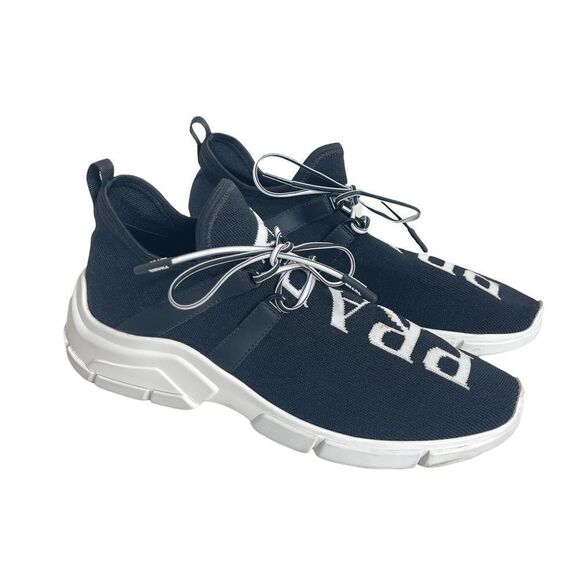 Prada Shoes - Prada XY Logo Sock Black and White Sneakers Size 38.5